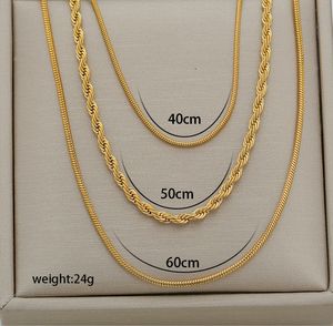 Mode populer baja tahan karat 18K emas tiga lapis hati Kuba kalung tulang ular rantai klavikula kalung untuk hadiah wanita - Product Image 1