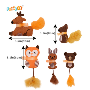 ผู้ผลิต Famipet รับผลิตตามสั่ง ขายส่ง ของเล่นแมวแบบนุ่ม ดีไซน์ใหม่ ซีรีส์สัตว์ ของเล่นลูกแมว ของเล่นแมวพร้อมแคทนิป - Product Image 2