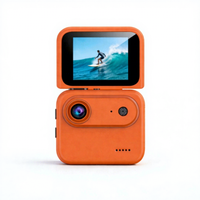 Cámara de Acción HD 1080P con Pantalla Abatible, Lente Gran Angular de 143°, Estabilización WiFi, Resistente al Agua hasta 30 m, MicroSD, para Ciclismo, Aventuras y Vlogging