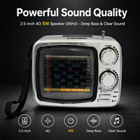 Récepteur radio multifonction AM/FM/SW1-6 8 bandes avec Bluetooth, lecteur MP3 USB et carte TF