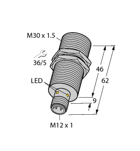 เซ็นเซอร์วัดระยะใกล้ MS-Turck BI20U-M30-IOL6X2-H1141 1644882 แบบฝัง 20 มม. Uprox+ IO-Link Communication ของแท้ชนิดเหนี่ยวนำ - Product Image 5