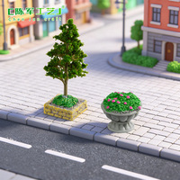 Panneaux routiers directionnels, lampadaires, boîtes aux lettres, hydrants, poubelles, jardinières, cônes, scènes, accessoires