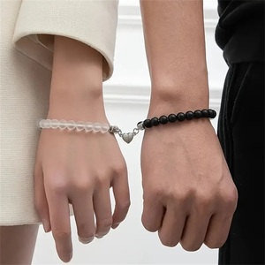 2pcs Set Couple <strong>Bracelets</strong> for Lovers Grow in Dark Heart Luminous Magnetic <strong>Matching</strong> Friendship <strong>Bracelet</strong> Gifts Jewelry - Product Image 3