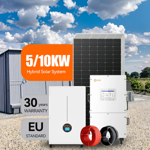 ชุดโซลาร์เซลล์สำเร็จรูปสำหรับบ้านพักอาศัย 5KW 8KW 10KW พร้อมแบตเตอรี่ลิเธียม ระบบพลังงานแสงอาทิตย์สำหรับบ้าน - Product Image 1