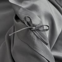 Ensemble de draps en bambou de luxe taille Queen/King-Ensembles de literie hypoallergéniques rafraîchissants doux avec drap-housse, housse de couette et taies d'oreiller