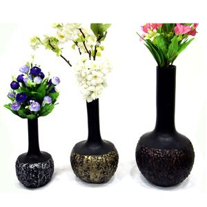 Modern <b>Set</b> <b>of</b> <b>3</b> Handmade Aluminium Iron Metal Flower Pots <b>Vases</b> for Wedding Table & Home Decorative Use - Product Image 1