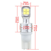 194 ampoule LED 6000k 3000K Wedge T15 T10 168 921 W5W ampoule LED lumières pour voiture intérieur dôme carte porte lumière plaque d'immatriculation lumière