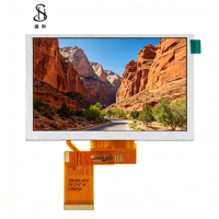 Écran d'affichage LED IPS INX de 5 pouces, résolution 800x480, luminosité 500 nits, interface RGB 40 broches, connecteur de montage, -20°C~70°C