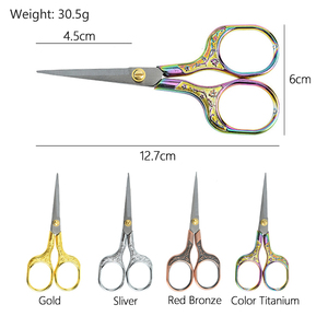 مقصات قطع الورق العتيقة المصنوعة يدويًا من زهر البرقوق العتيق مقص تشذيب الخيوط عبر غرزة - Product Image 2