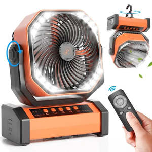 Ventilador de Escritorio Plegable con Ganchos, Recargable de 20000 mAh, Modo de Emergencia por Corte de Energía, Oscilación Automática, Ventilador para Tienda de Campaña, Coche y Hogar - Product Image 2