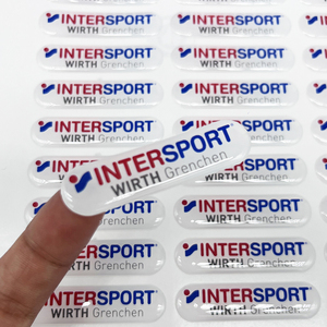 Stiker Resin 3D Transparan Dome, Stiker Badge Tebal Anti Air, Logo Kartun Personalisasi Epoxy Custom, Perekat Sendiri - Product Image 1