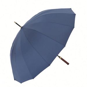 Custom Luxury Golf <b>Umbrella</b> with Branded Logo for Promotions Waterproof Fully-Automatic Wood Handle <b>Large</b> Canopy - Product Image 1