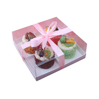 Boîte d'emballage transparente personnalisée pour la cuisson des beignets, boîte de gâteau de pâtisserie, rouleau de gâteau, boîte-cadeau de pâtisserie flocon de neige