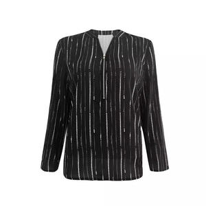 Camisas de Color Sólido de Moda Europea y Americana para Mujer, Nuevas Camisas de Gasa Elegantes y Holgadas con Cuello en V para Mujer - Product Image 2