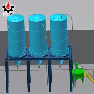 Sistema de convexo pneumático do pó do cimento, alimentador rotativo volumétrico do cimento da pressão positiva