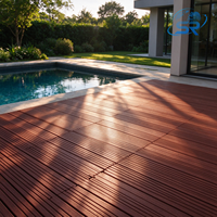 Planche de terrasse en WPC creuse 140*25mm, composite bois-plastique, revêtement de sol extérieur antidérapant, imperméable, terrasse de jardin, WPC Deck