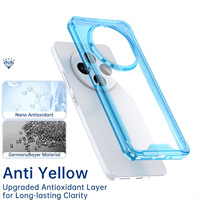 Housse de téléphone portable en acrylique transparent pour Redmi 14C 4G étui antichoc anti-jaunissement avec protection à 4 coins