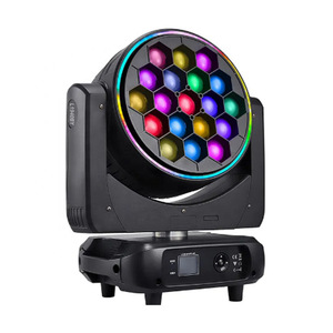Luz de escenario Jiechuang de 19 focos con efecto ojo de abeja, luz móvil que cambia de color, 19 LED, para bares, salones y uso en interiores. - Product Image 1