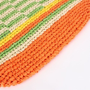 New Generation Hair Contrast Bag Design Casual Large Capacity <b>Square</b> Shoulder Straw Woven Two Women's Bag Tanjing - Product Image 4