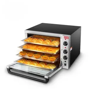 Industrielle große Pizza 3 4 Decks 9 12 16 Tabletts Gasstrom elektrische Brotdeck kommerzielle Ofen bäckerei Ausrüstung zum Backen von Kuchen Verkauf
