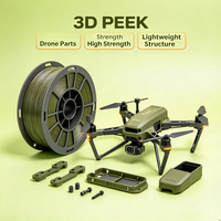 Filamen PEEK 3D Pabrik HAOXI 2.85Mm Ukuran Opsional untuk Printer 3D Industri Format Besar
