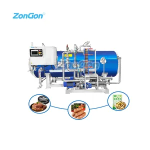 automatic double door food pouch packaging glass jar batch water sterilizer retort machine