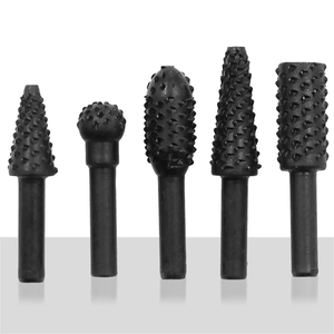 Juego de rebabas rotativas de 1/4 pulgadas, 5 uds., herramienta de tallado de madera, <span class=keywords><strong>escofina</strong></span> rotativa, broca, herramientas de corte, grabado, carpintería, herramientas de carpintería - Product Image 5