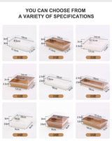 Boîtes d'emballage alimentaire jetables personnalisées en blanc pour sandwichs, biscuits, pâtisserie, desserts, boîte en papier avec couvercle transparent
