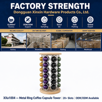 Support à capsules de café Cactus, 52 compartiments, double face, rotatif, en métal, organiseur de capsules de café, support de rangement pour capsules Nespresso, comptoir