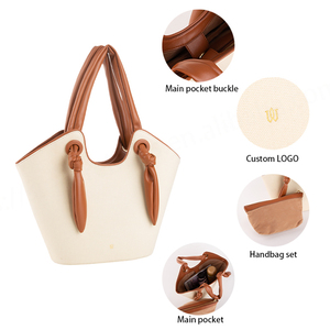 Lady Fashion PU <b>Handbags</b> Simple <b>Large</b> Capacity Tote Retro Can Be Customized for <b>Women</b> 2024 - Product Image 2