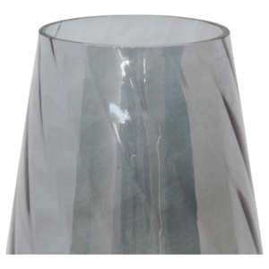 Vaso alto in vetro fumé con base arrotondata per decorazione del soggiorno - Product Image 3