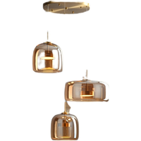 Lampe suspendue design en verre de luxe léger pour la salle à manger et le bar, lampe suspendue créative pour la chambre à coucher