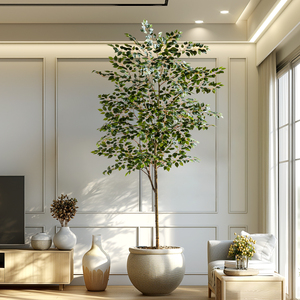 <span class=keywords><strong>Plante</strong></span> artificielle <span class=keywords><strong>en</strong></span> <span class=keywords><strong>pot</strong></span> Banyan Tree, intérieur/extérieur, 6 pieds de haut, herbe verte jaune, palmier, décoration de maison et de bureau, grande verdure - Product Image 3