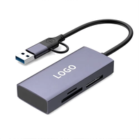 Lecteur de cartes multi-formats USB 3.0 Type-C pour photographe, bureau, maison, transfert de données, cartes SD TF CF MS, 200 Mo/s, coque en aluminium