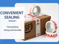 Ruban adhésif d'emballage fragile BOPP personnalisé de haute qualité DEFOO, adhésif acrylique simple face, scellage OEM à haute adhérence pour cartons