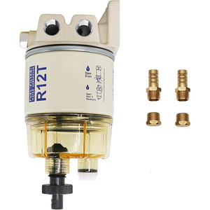Filtro de Combustible con Separador de Agua S3213 S3227 R12T para Motor Diésel Marino con Base de Aluminio y Recipiente de Recolección de Agua - Product Image 3
