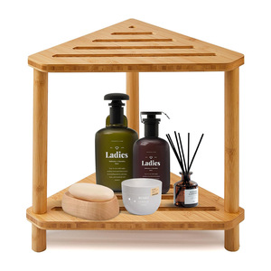 Estante de Baño de Bambú de 60x70cm, Doble Capa, para Artículos de Cuidado Personal, Independiente - Product Image 5