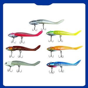 Señuelo de Pesca Alpha <span class=keywords><strong>7</strong></span> Colores 3 Tamaños, Cola en T, Cebo Suave, Lanzamiento Largo, Cabeza de Plomo, Señuelo Jig, PVC, Silicona, para Pesca de Lubina/Lucio/Agua Salada - Product Image 5