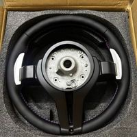Volant en cuir noir personnalisé pour BMW M3 M5 M6 F20 F21 F06 F07 F10 F11 F12 F13 F30 F32 F80 F91 E90 E91 E92