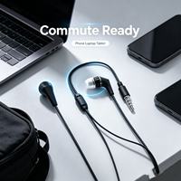Écouteurs intra-auriculaires filaires élégants et populaires en or blanc, 3,5 mm, suppression du bruit ENC, étanches IPX3, cordon de 2 m pour téléphones mobiles - Vente en gros
