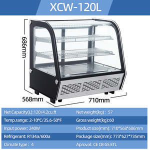 Giá Trưng Bày Bánh 120 Lít Tủ Lạnh Làm Mát Bánh Tủ Lạnh Trưng Bày Kệ Uống Thương Mại Tủ Lạnh Gia Đình Tủ Lạnh - Product Image 2
