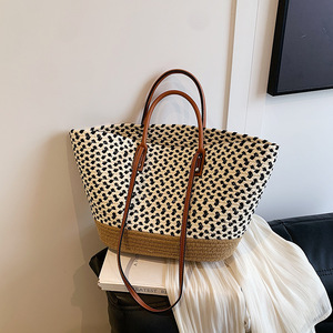 休闲编织单肩包女<span class=keywords><strong>2026</strong></span>春夏大容量沙滩旅行女包女单肩包 - Product Image 2