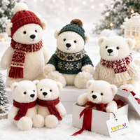 Fabricant de jouets en peluche personnalisés, ours polaire en peluche OEM, ours en peluche pour enfants, cadeau, promotion de Noël en magasin de détail