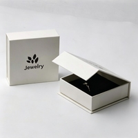 Boîtes à bijoux en papier personnalisées, éco-responsables, nouveau design, forme de livre, rose, pour boucles d'oreilles et colliers, avec logo estampé, pour bijoux
