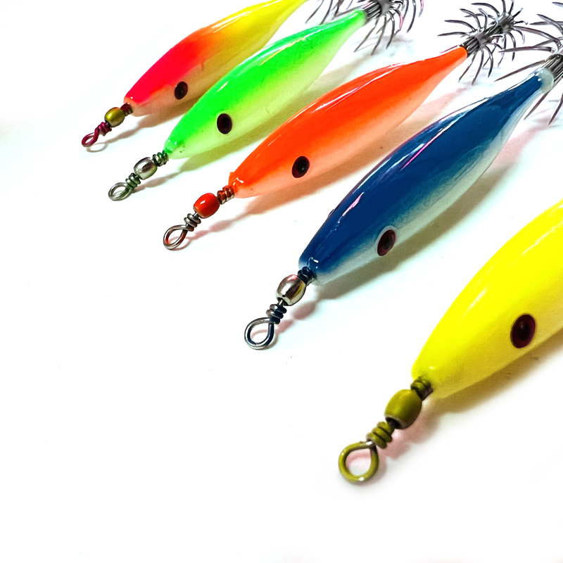 5PCS PP BAG Shrimp Glow Squid