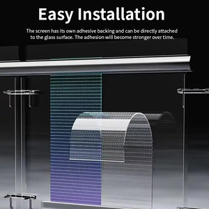 Écran LED transparent ultra-fin en film, affichage LED pour vitrine de magasin, panneau LED transparent, affichage LED transparent - Product Image 2
