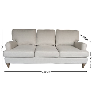 طقم أريكة قماشية بتصميم مخصص، أثاث غرفة المعيشة، أريكة بأسلوب أمريكي حديث، كنبة بمقعد واحد واثنين وثلاثة مقاعد - Product Image 2