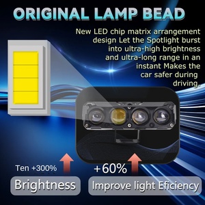12V 24V Motorcycle LED Spotlight Strobe Flash Moto Headlight White Yellow Two Colors ATV 4X4 Off Road LED Fog <strong>Driving</strong> <strong>Lighting</strong> - Product Image 5