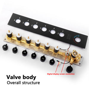 <span class=keywords><strong>ชุด</strong></span>ฝักบัวแบบดิจิทัล6ทิศทางพร้อมไฟ LED สีดำสุดหรูพร้อมไฟ LED 24นิ้ว - Product Image 5