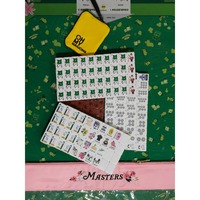 Édition Masters de Golf 2026 : Ensemble de tuiles de Mahjong de luxe américaines, 160 pièces, en acrylique gravé, pliable, portable, professionnel, pour casino